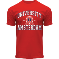 Holland fashion T-Shirt Amsterdam University - Rood