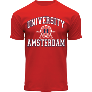Holland fashion T-Shirt Amsterdam University - Rood
