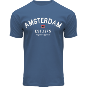 Holland fashion T-Shirt Amsterdam - est.1275 - blauw