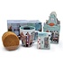 Typisch Hollands Mug and Stroopwafels Gift Set - (gabled houses) with FREE playing cards