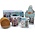 Typisch Hollands Gift set Mug and Stroopwafels - (gable houses) with FREE playing cards