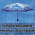 Matix Luxury Umbrella Delft blue mills and flower motif