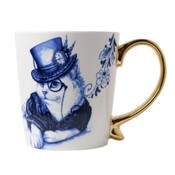 Typisch Hollands Luxe mok - Delfts blauwe  (gouden oor) - Poes