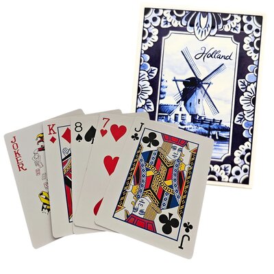 Typisch Hollands Delft Blue Holland Windmill Playing Cards