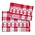 TTD Gifts Keukentextiel-pakket Rood-Wit  - Molens