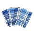 TTD Gifts Kitchen textile package 4 tea towels - Blue and white - Facade houses