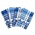 TTD Gifts Kitchen textile package 4 tea towels - Blue and white - Facade houses