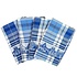 TTD Gifts Kitchen textile package 4 tea towels - Blue and white - Facade houses