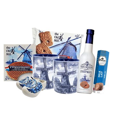 Typisch Hollands Delft blue treats package - Mill landscapes