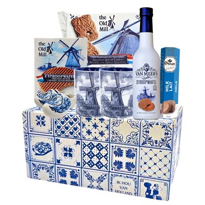 Typisch Hollands Delft blue treats package - Mill landscapes
