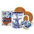 Typisch Hollands Gift set Delft blue mug with syrup waffles and clogs