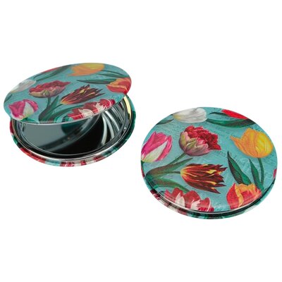 Typisch Hollands Mirror box - Round - Pretty tulips - green