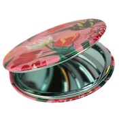 Matix Spiegelbox - Rund - Hübsche Tulpen - Rosa