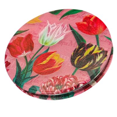 Matix Mirror box - Round - Pretty tulips - pink