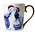 Typisch Hollands Luxury Christmas mug - Delft blue touch - Kissing couple