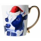 Typisch Hollands Luxe kerstmok - Delfts blauwe touch - Koe ..