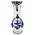 Typisch Hollands Delft blue belly vase with Dutch windmill landscape