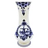 Typisch Hollands Delft blue belly vase with Dutch windmill landscape