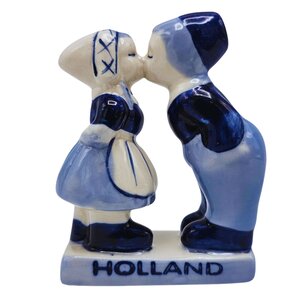 Typisch Hollands Kuspaar Holland Delftsblauw -  10 cm