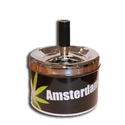 TTD Gifts Druk en Draai Asbak (retro)