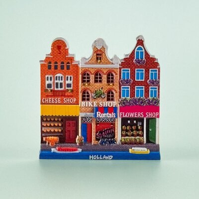 Typisch Hollands Magnet Cheese-Bike-Flowers Holland