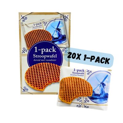 Typisch Hollands Stroopwafel individually wrapped - Box - 20 packs