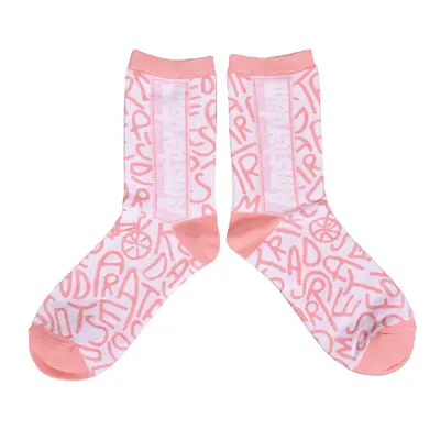 Typisch Hollands Women's socks - Amsterdam - Vertical - Pink/White