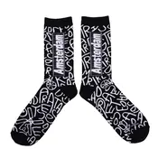 Typisch Hollands Men's socks black vertical cut - Amsterdam