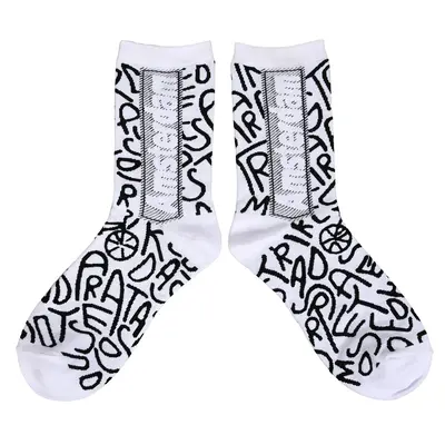 Typisch Hollands Herrensocken weiß vertikal geschnitten - Amsterdam