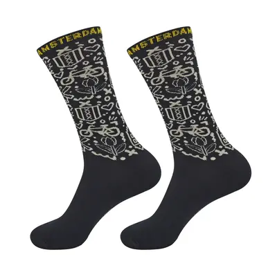 Typisch Hollands Men's socks - Bicycles - Black and white icons Amsterdam