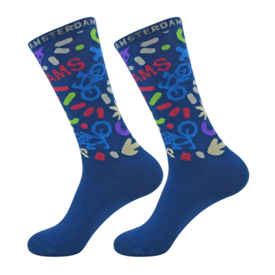 Typisch Hollands Men's socks - blue - cycling Amsterdam