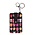 Typisch Hollands Card holder key ring - Black with botanical tulips