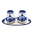Typisch Hollands Salt and pepper set on tray - Delft Blue