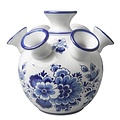 Heinen Delfts blauw Tulpenvaas - bloemendecoratie - Vlakke bodem
