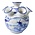 Heinen Delfts blauw Tulip vase - mill decoration - Flat bottom