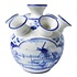 Heinen Delfts blauw Tulip vase - mill decoration - Flat bottom