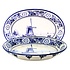 Heinen Delfts blauw Delft blue bowl - Mill landscape