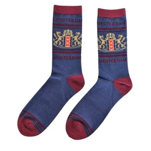 Typisch Hollands Men's socks - Denim/Burgundy Amsterdam size 41-46