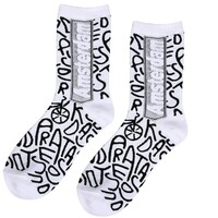 Typisch Hollands Men's socks white - vertical cut - Amsterdam