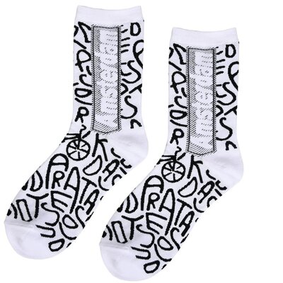 Typisch Hollands Men's socks white vertical cut - Amsterdam