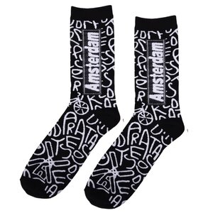 Typisch Hollands Men's socks black - vertical cut - Amsterdam