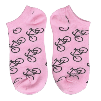 Holland sokken 2 Pairs of Women's Ankle Socks - Cycling - Pink and White