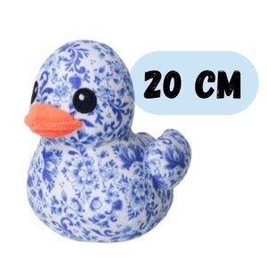 Heinen Delfts blauw Cuddly duck Delft blue 20 cm