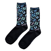 Typisch Hollands Herrensocken – Radfahren – Schwarz – Fantasy-Ikonen Amsterdam
