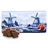 Typisch Hollands Melkchocoladereep in Delfts blauwe geschenkverpakking - Molenlandschap