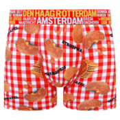 Typisch Hollands Boxer shorts - Red-White - Stroopwafels