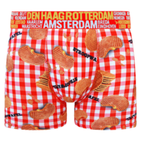 Typisch Hollands Boxer shorts - Red-White - Stroopwafels