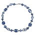 Typisch Hollands Necklace with silver pills and single beads - Delft blue