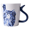 Typisch Hollands Mok Kattenstaart - Speels - Delfts blauw - Keramiek