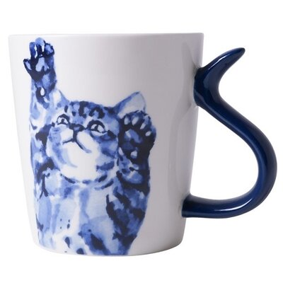 Typisch Hollands Mok Kattenstaart - Speels - Delfts blauw - Keramiek
